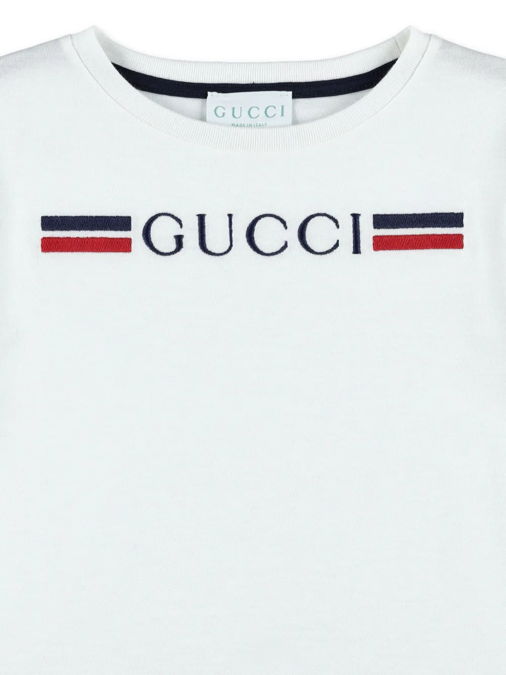 Gucci Kids T-shirt met logoprint Wit