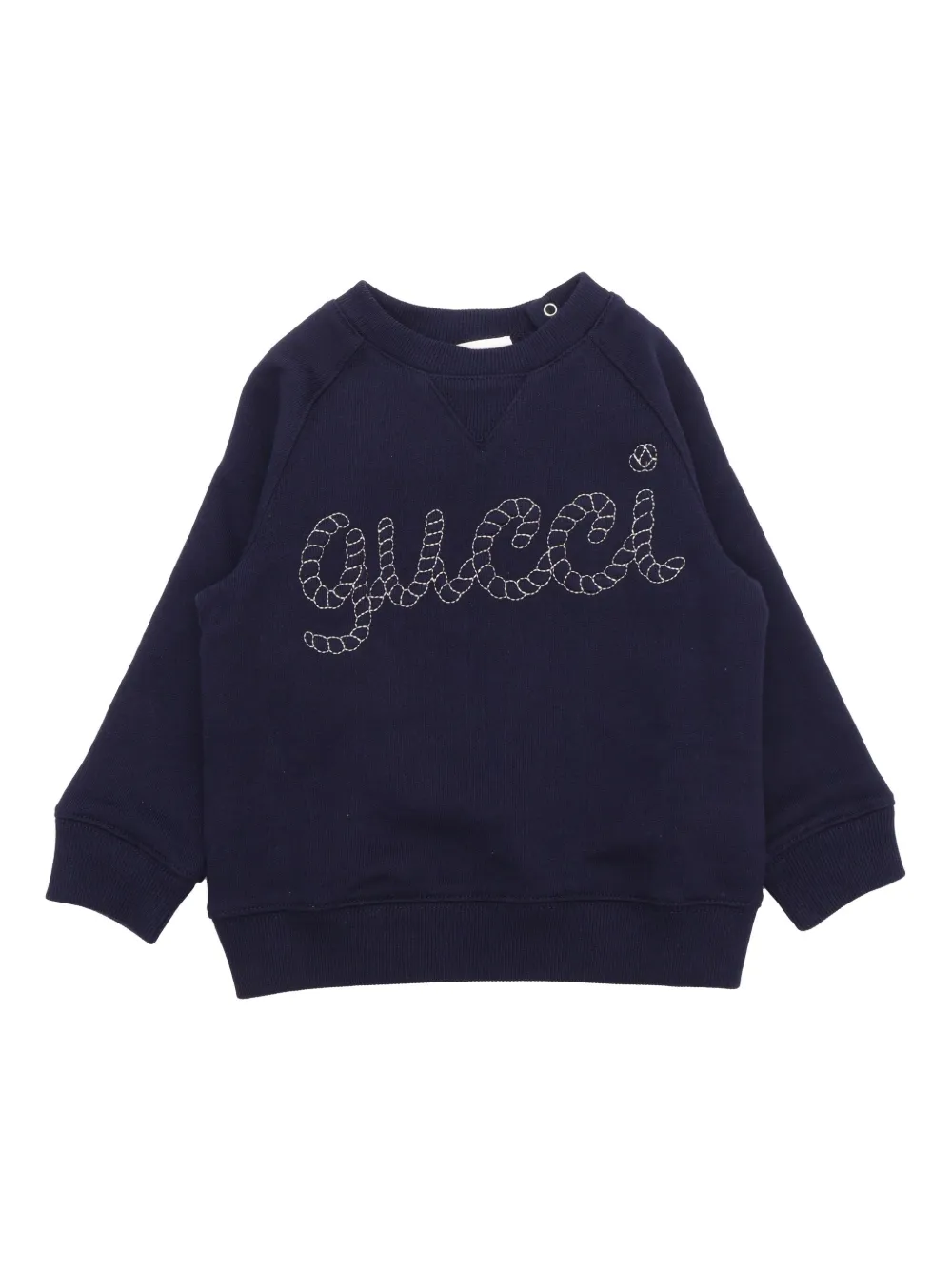Gucci Kids Sweater met geborduurd logo Blauw
