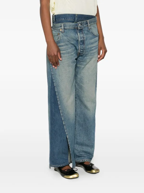 05ss comme des garçons buggy denim Comme Des Garçons asymmetric-hem Jeans | Blue | FARFETCH