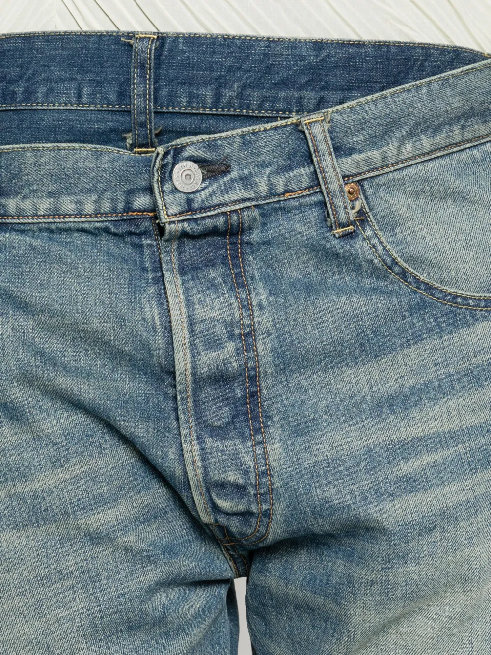Comme Des Garçons Jeans met asymmetrische zoom Blauw