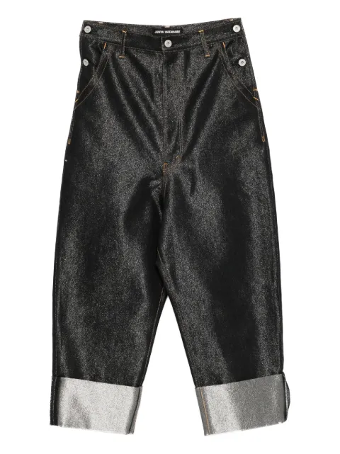 Comme Des Garçons metallic cropped trousers