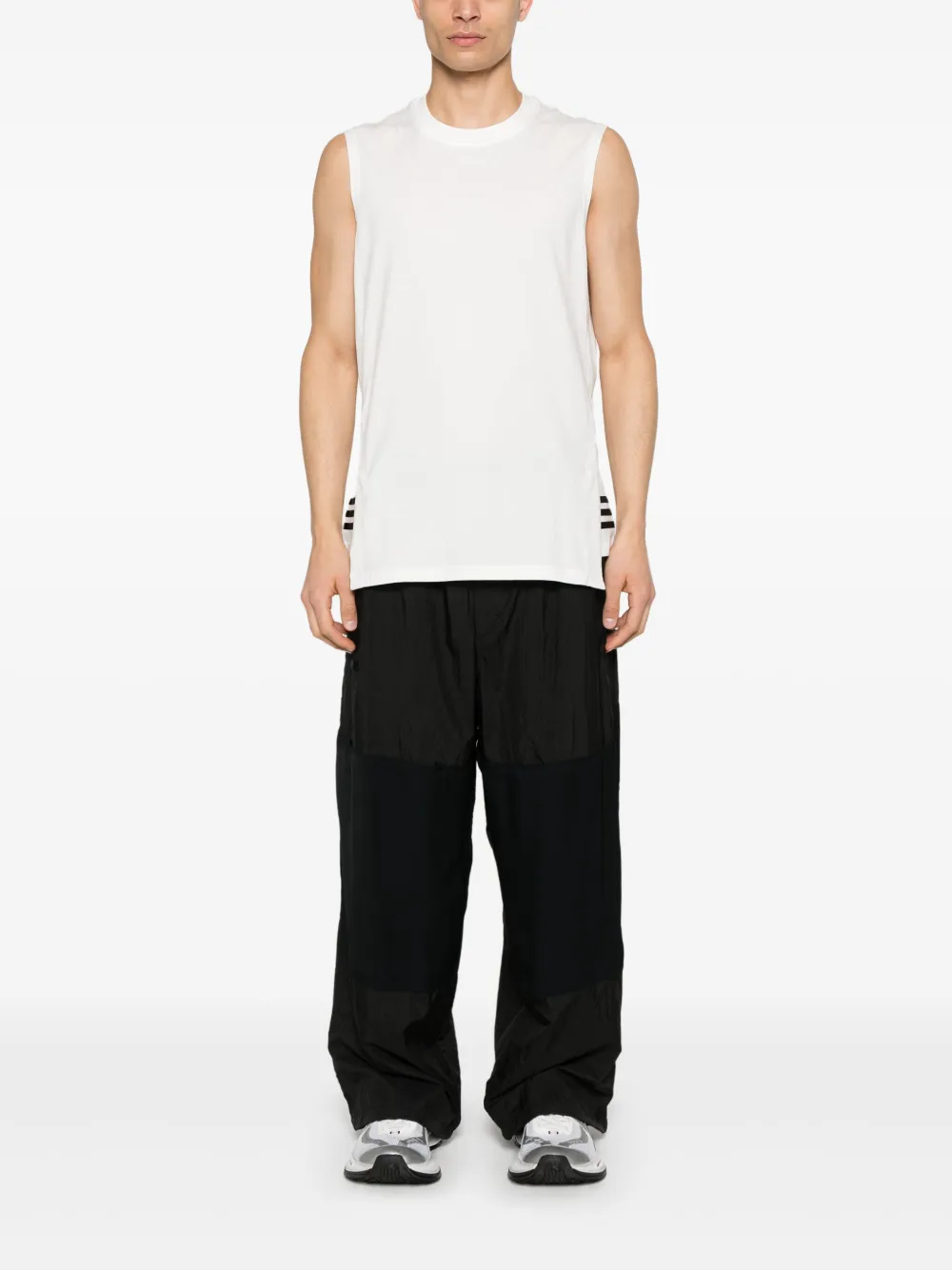 Y-3 Tanktop met 3 strepen - Wit