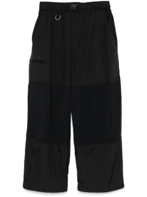 Yohji Yamamoto ウール クロップドパンツ | ブラック | FARFETCH JP