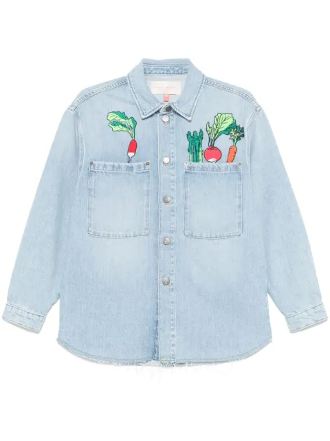 Mira Mikati chamarra de mezclilla con vegetales bordados