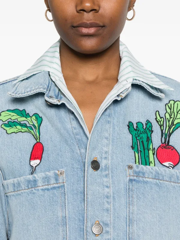 Mira Mikati デニムジャケット | ブルー | FARFETCH JP