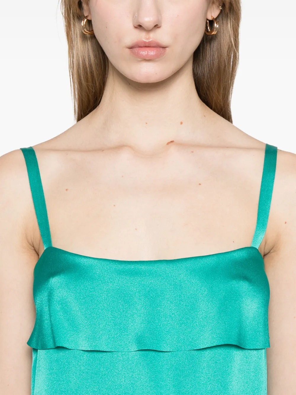 Alberta Ferretti Top met ruches-detail Groen