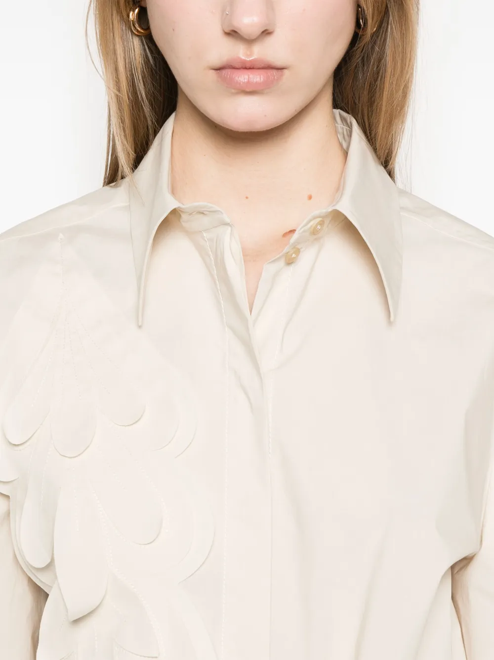 ALBERTA FERRETTI LASER CUT-DETAIL SHIRT