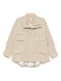 Plan C glossy cotton jacket - Neutrals