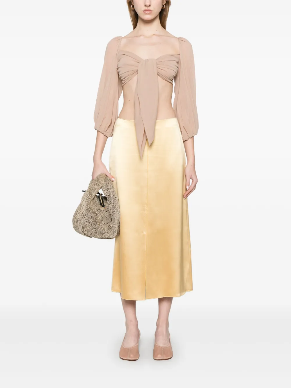 Philosophy Di Lorenzo Serafini sweetheart-neck top - Beige