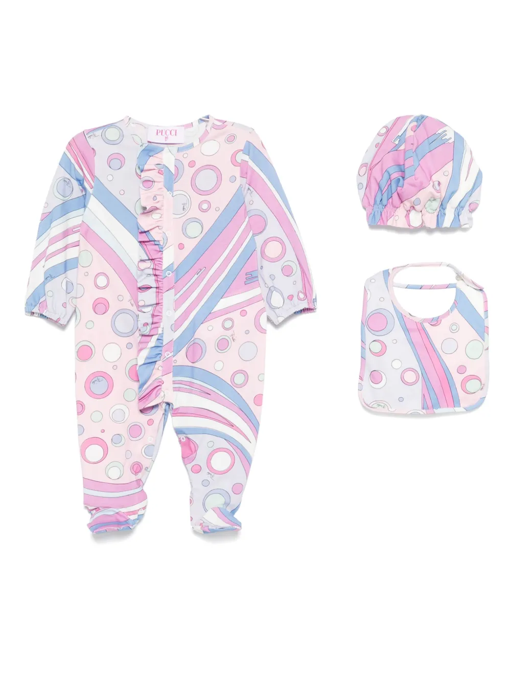PUCCI Junior patterned babygrow set | Pink | Image 1