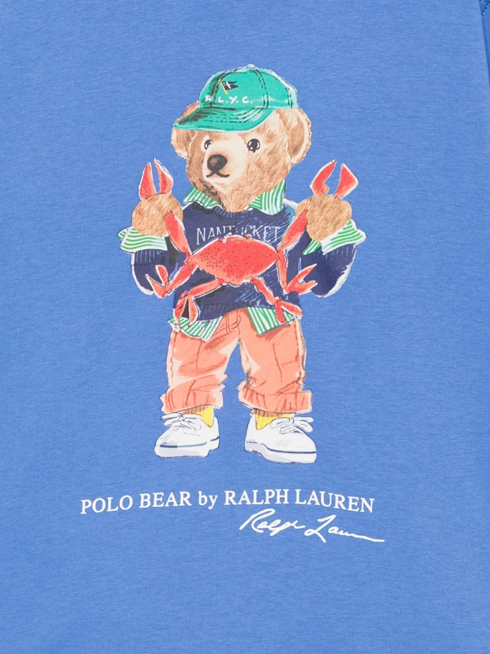 POLO RALPH LAUREN KIDS Polo Bear hoodie met patroon Blauw
