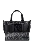 Armani Exchange logo-plaque tote bag - Black