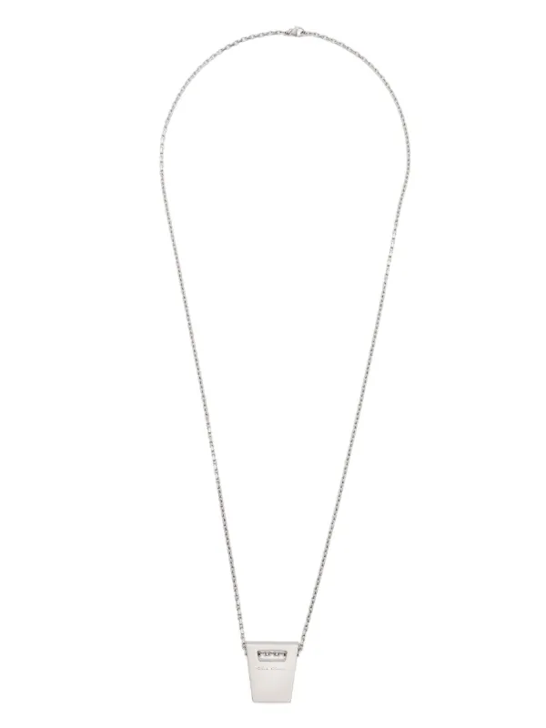 RICK OWENS リックオウエンス ドッグタグネックレス Rick Owens ドッグタグ ネックレス | シルバートーン | FARFETCH JP