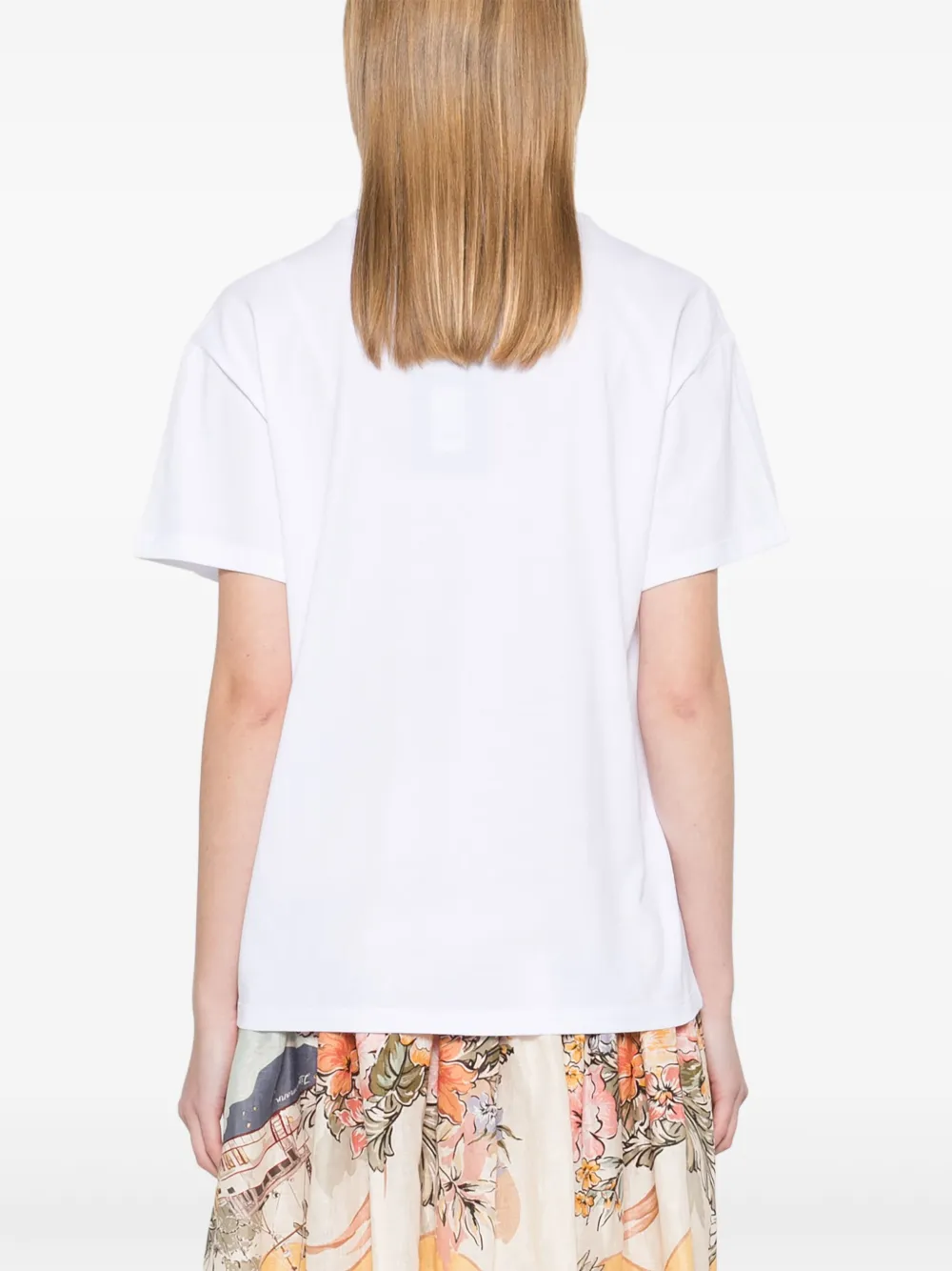 TWINSET T-shirt met geborduurd logo Wit