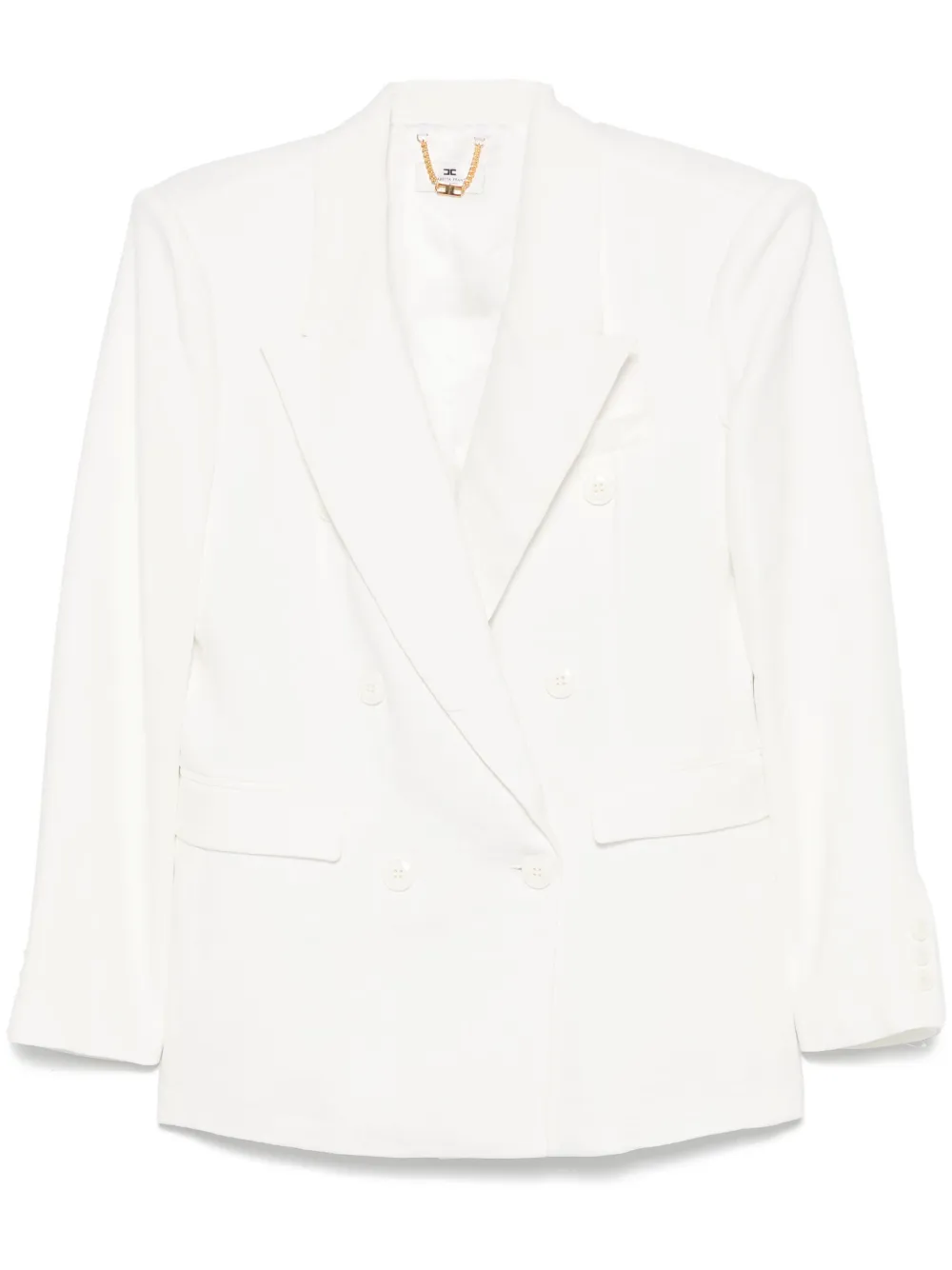 Elisabetta Franchi Blazer met dubbele rij knopen Wit