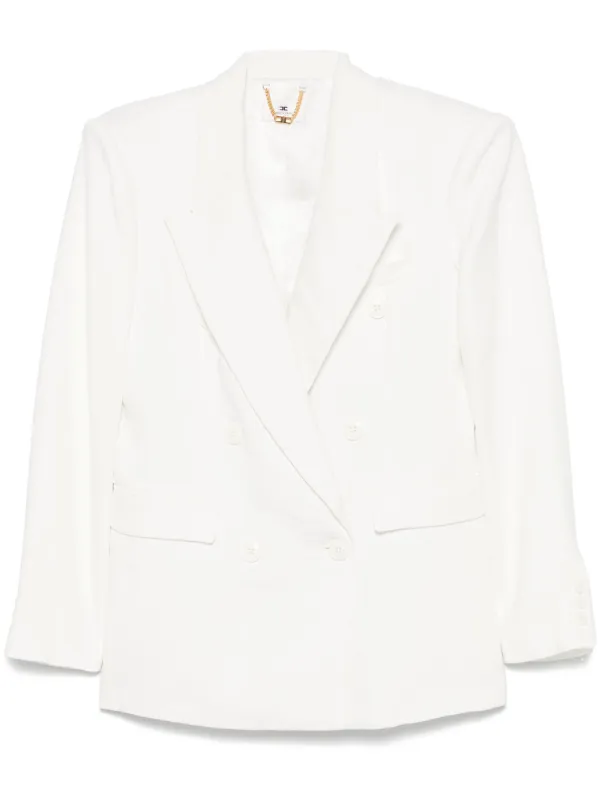 エリザベッタフランキ　ホワイト　ダブルブレストジャケット Elisabetta Franchi ダブルジャケット | ホワイト | FARFETCH JP