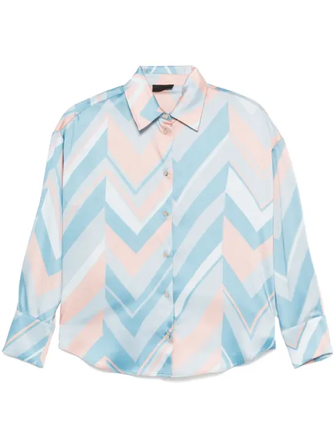 LIU JO chevron-print shirt