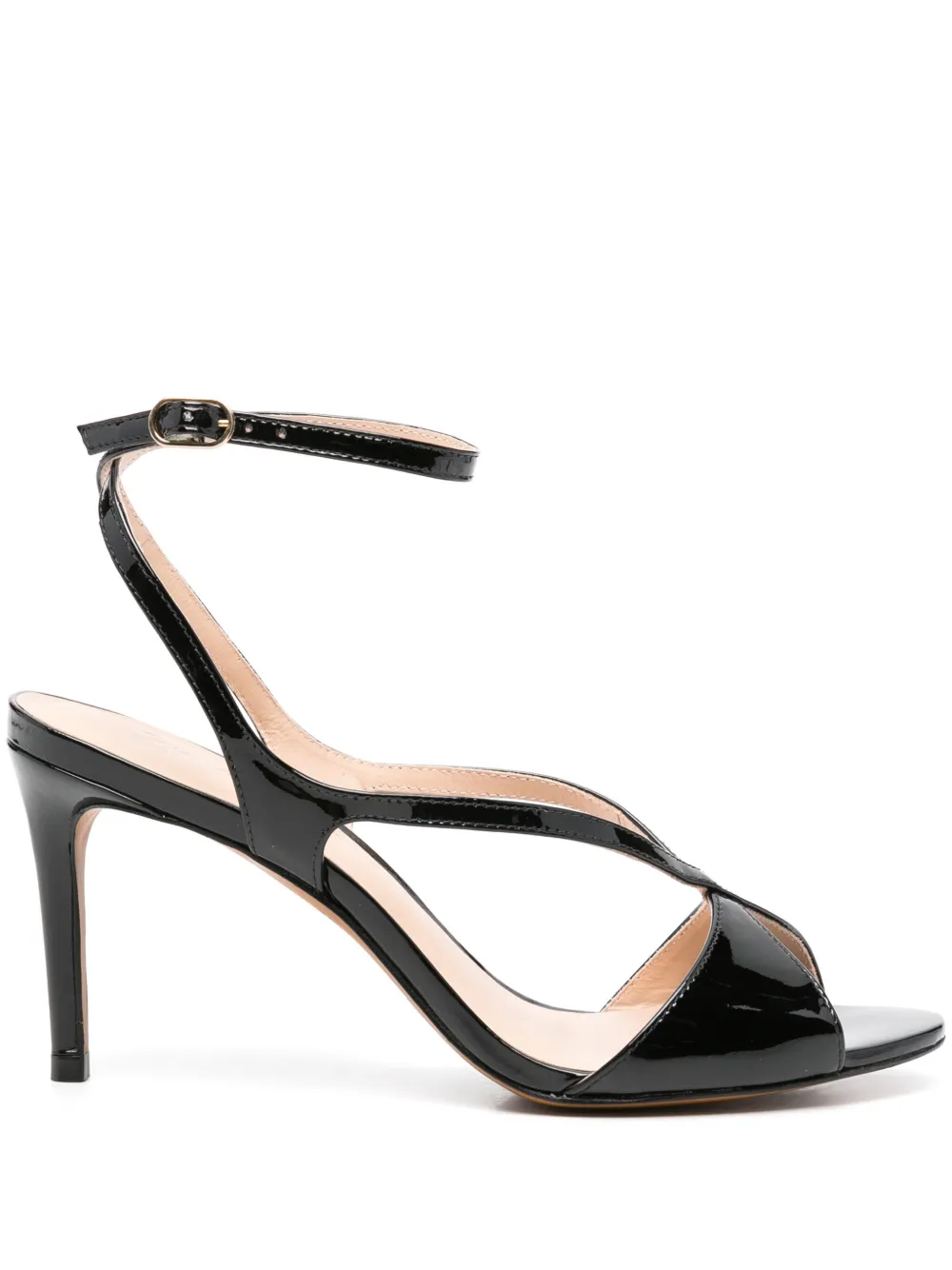 Guilhermina 90mm patent-leather sandals Black