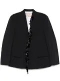 Plan C sequin-detail panama blazer - Black