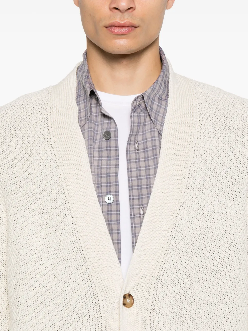 A Paper Kid Vest met V-hals Beige