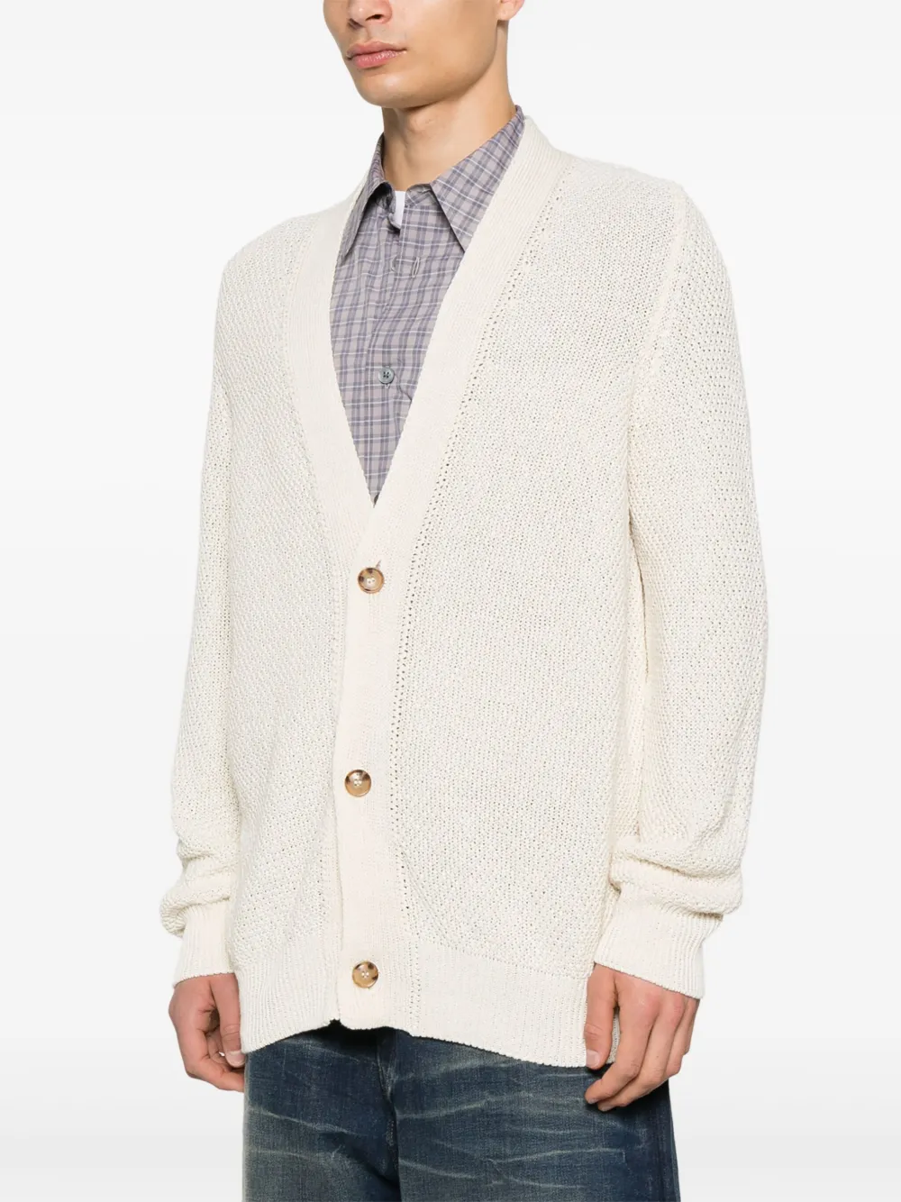 A Paper Kid Vest met V-hals Beige