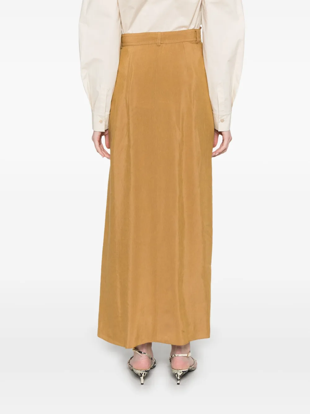 Alberta Ferretti Gedrapeerde maxi-rok Groen
