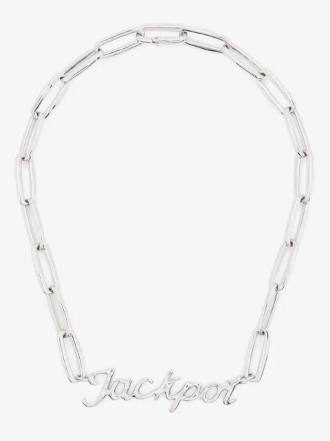 Jil Sander Jackpot-plaque necklace