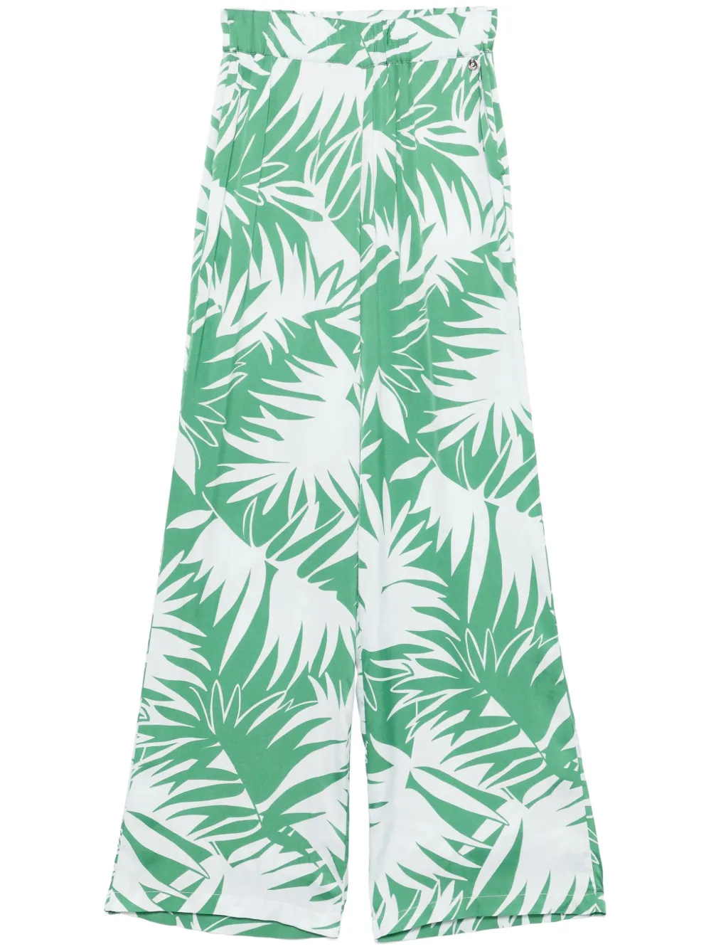 palm tree-print trousers