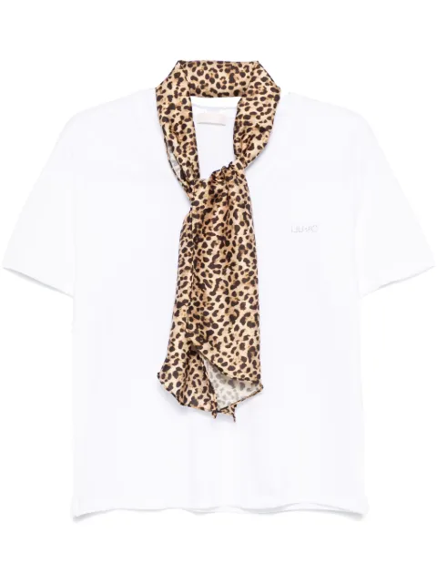 LIU JO playera con logo de strass
