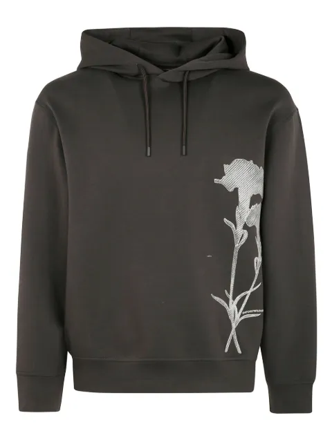 Emporio Armani floral-print hoodie