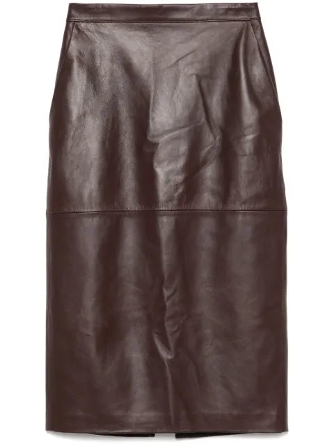 Elisabetta Franchi falda midi de cuero