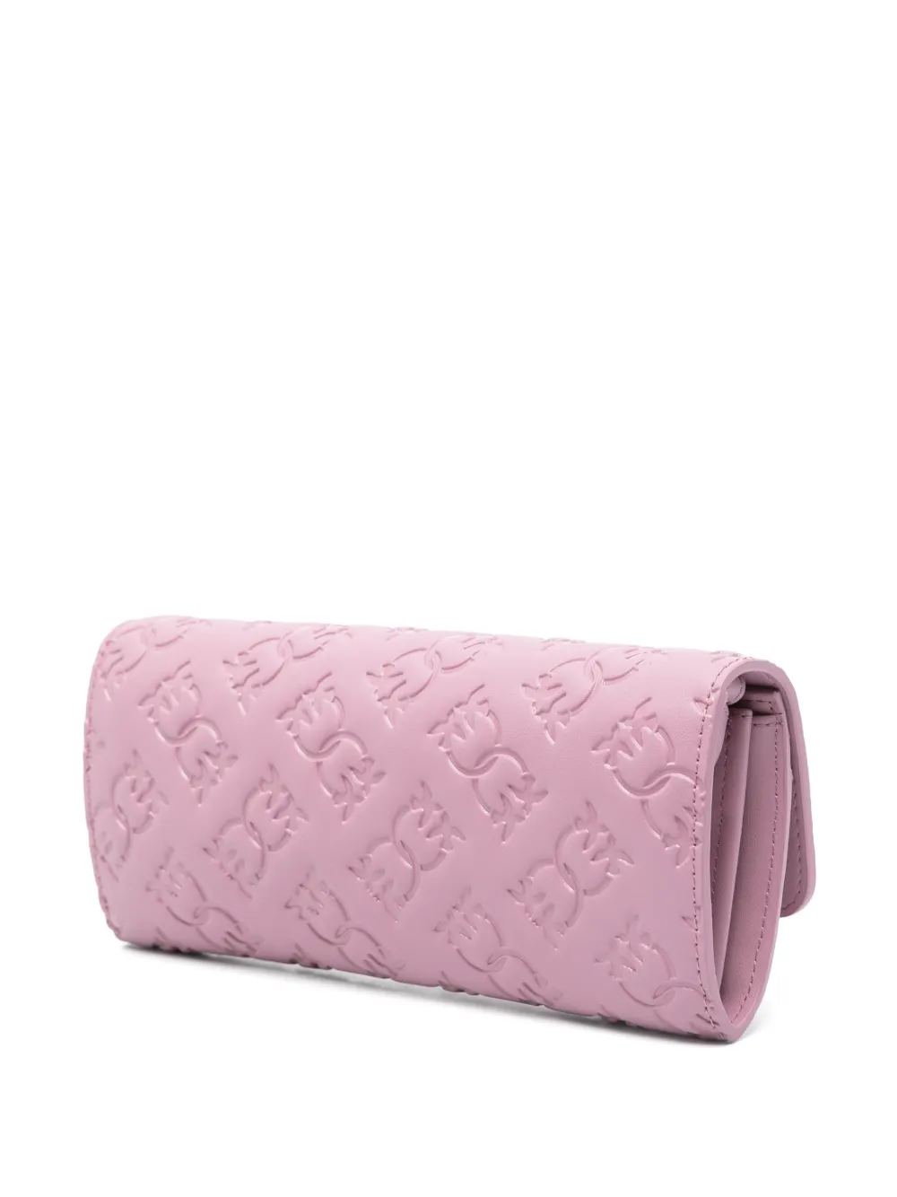 PINKO Portemonnee met logo-reliëf en ketting Roze