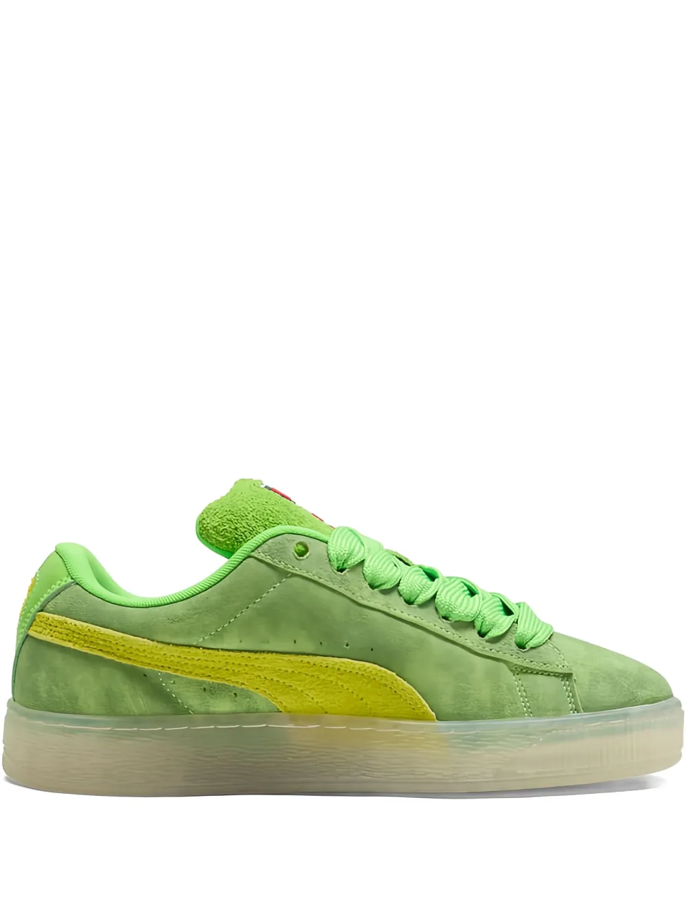 PUMA x Ghostbusters Suede XL Slimer "Green Lime Smash Warm White" sneakers