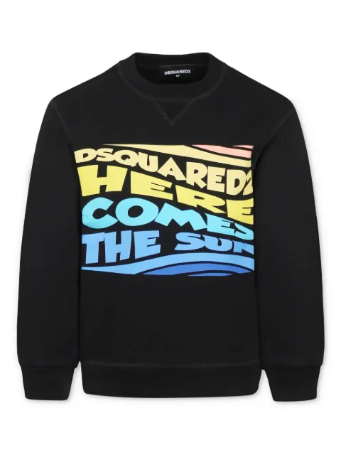 DSQUARED2 KIDS sudadera con eslogan estampado
