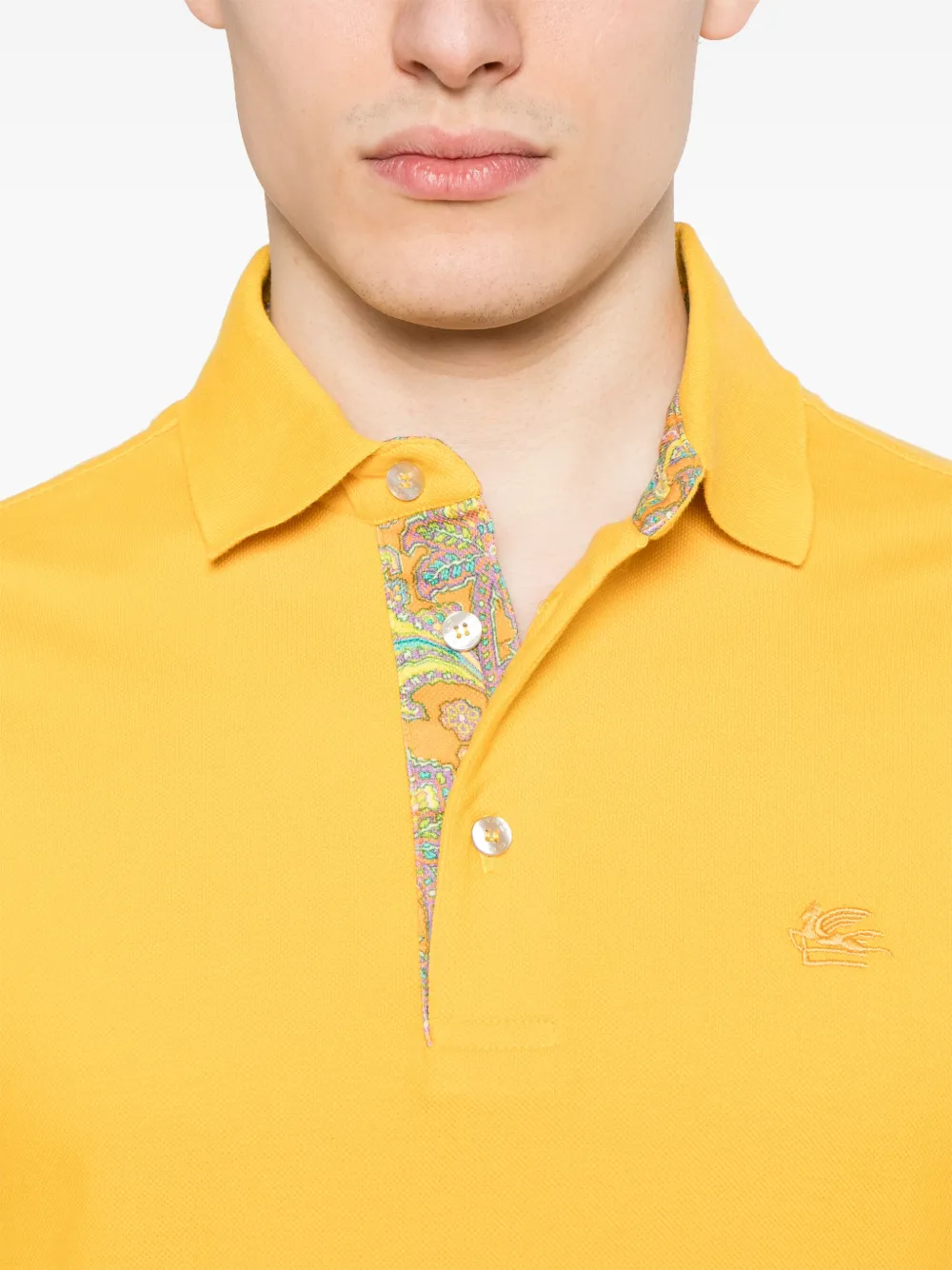 ETRO Poloshirt met borduurwerk Geel