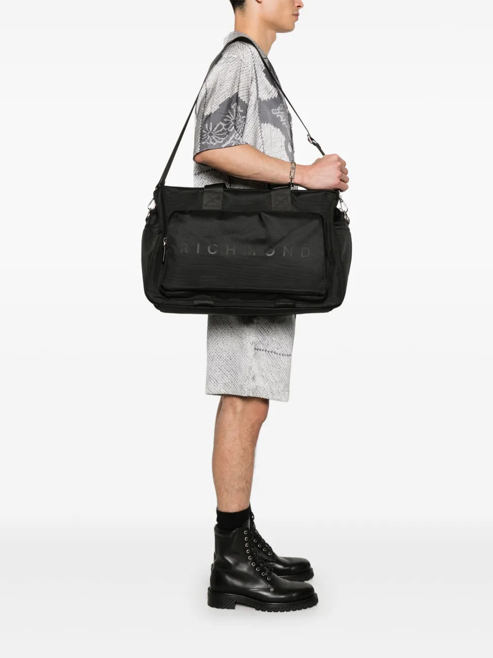 John Richmond Reistas met logoprint Zwart
