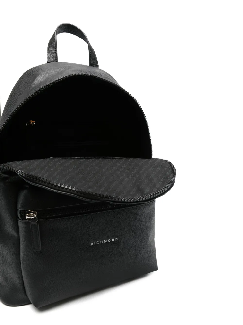 Shop John Richmond Logo-print Backpack In Black