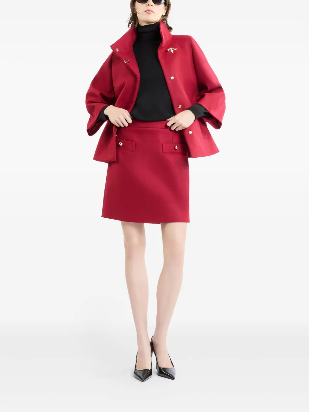 Fay Mini-rok met klepzak - Rood