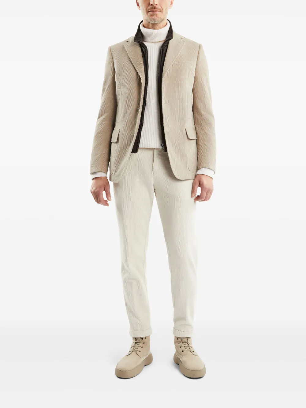 Fay Blazer met enkele rij knopen - Beige