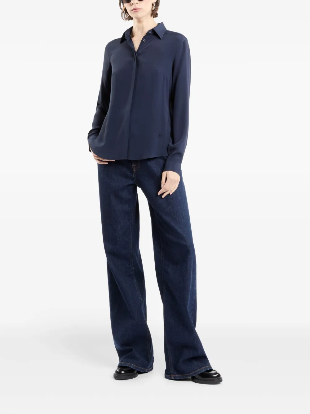 Fay blouse met lange mouwen - Blauw