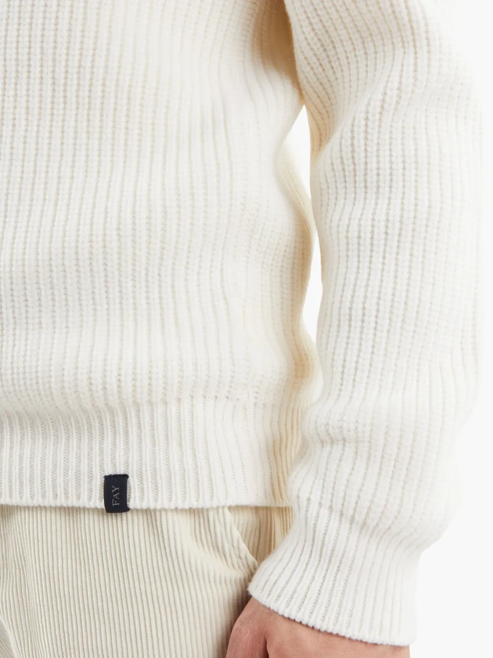 Fay Pullover Aus Schurwolle In Weiss