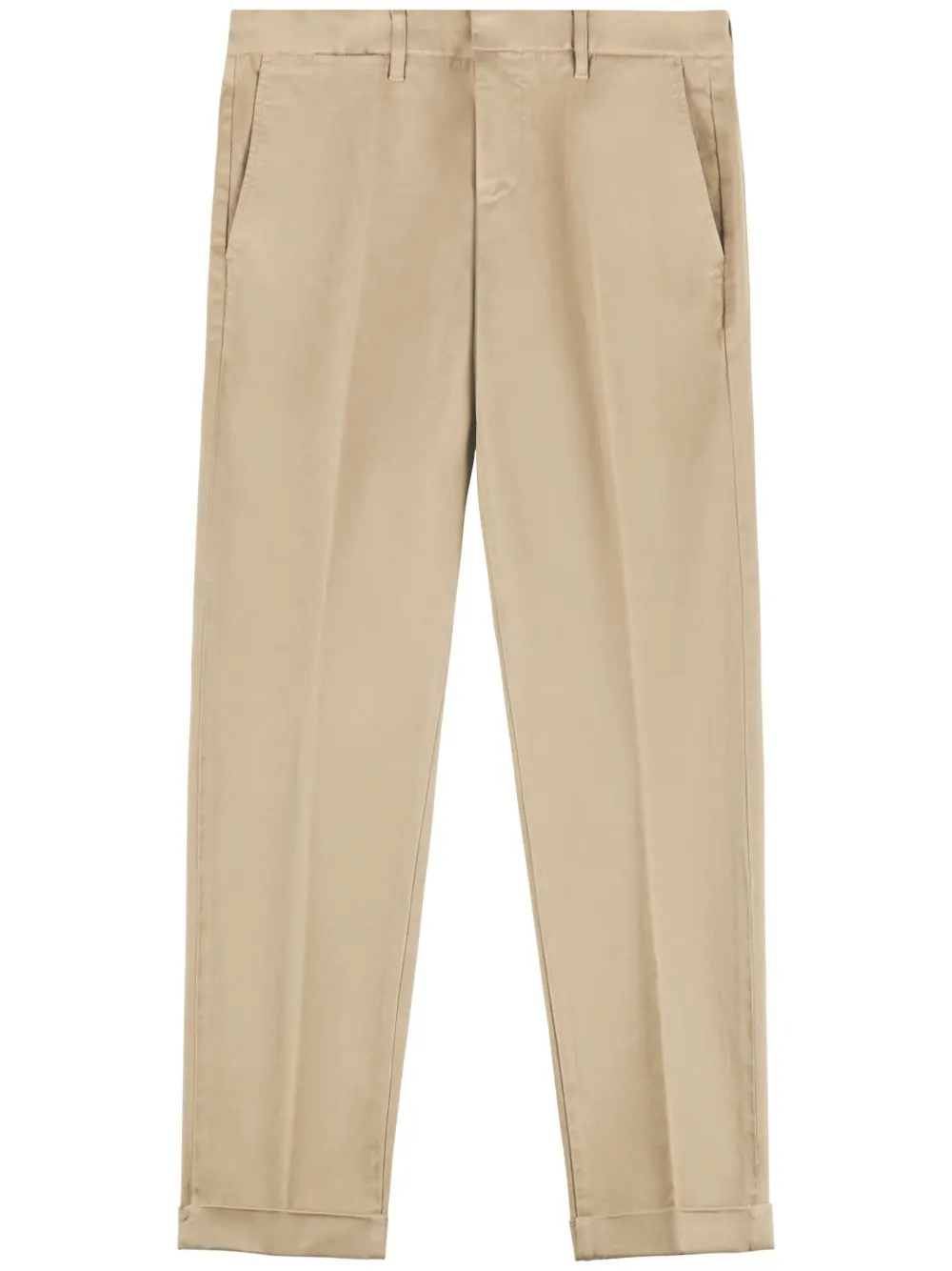 Fay stretch-cotton cropped trousers | Neutrals | Image 1