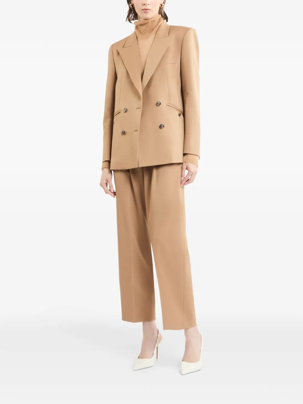 Fay Blazer met dubbele rij knopen - Beige