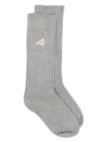 Autry logo-embroidered socks - Grey