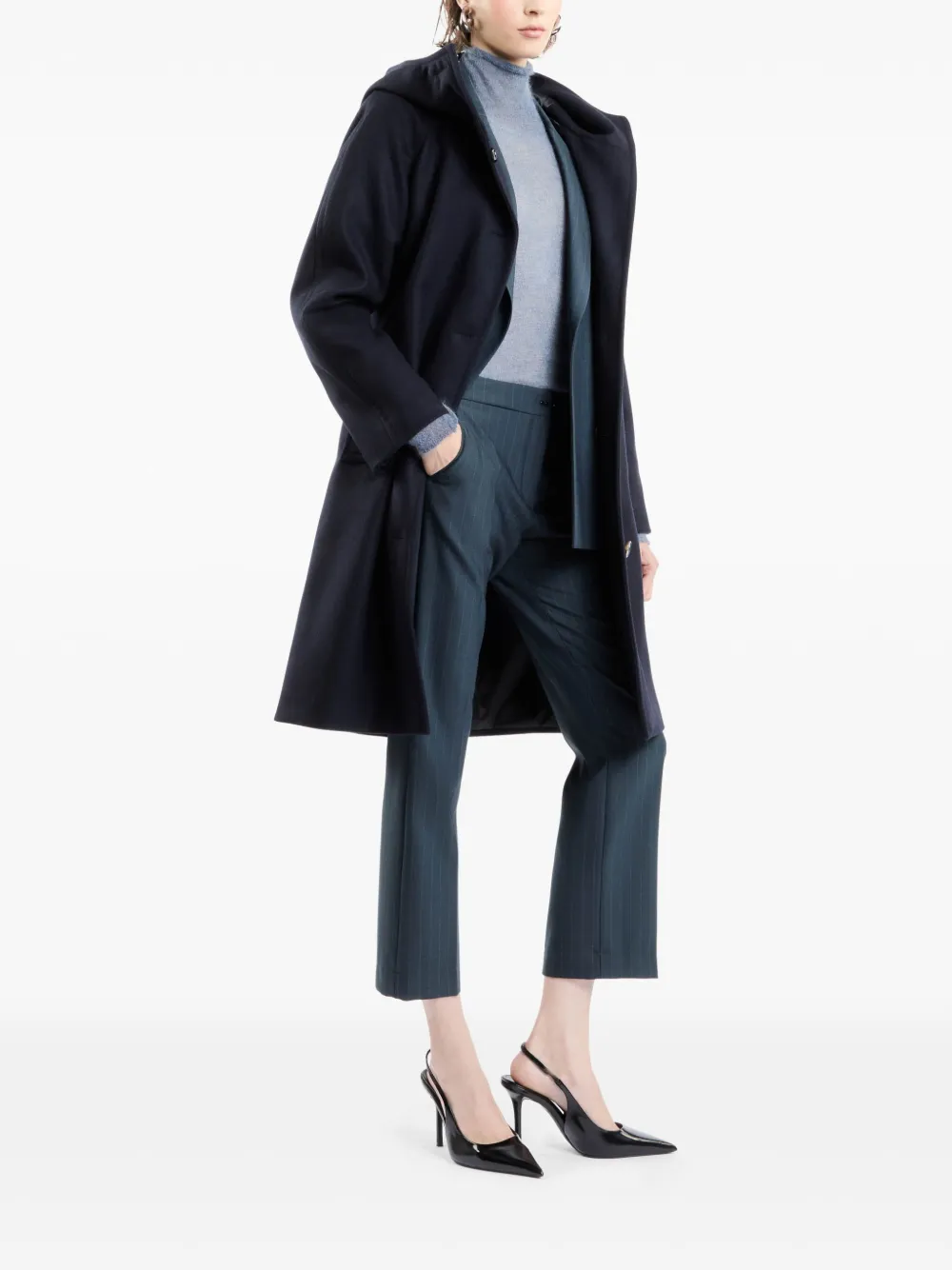 Fay Trenchcoat met capuchon - Blauw