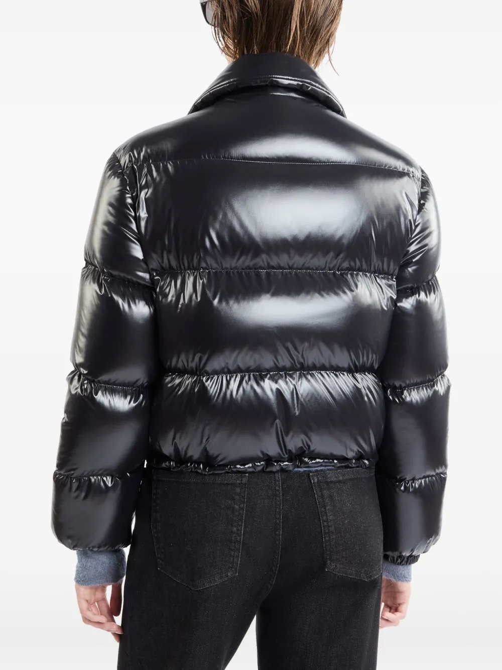 Fay Short Quilted Down Jacket In Schwarz