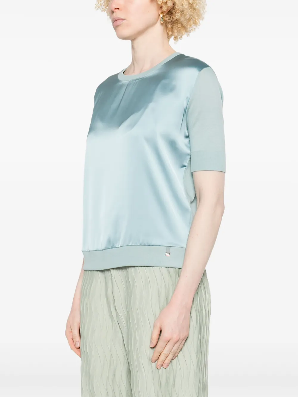 Herno T-shirt met vlakken Blauw