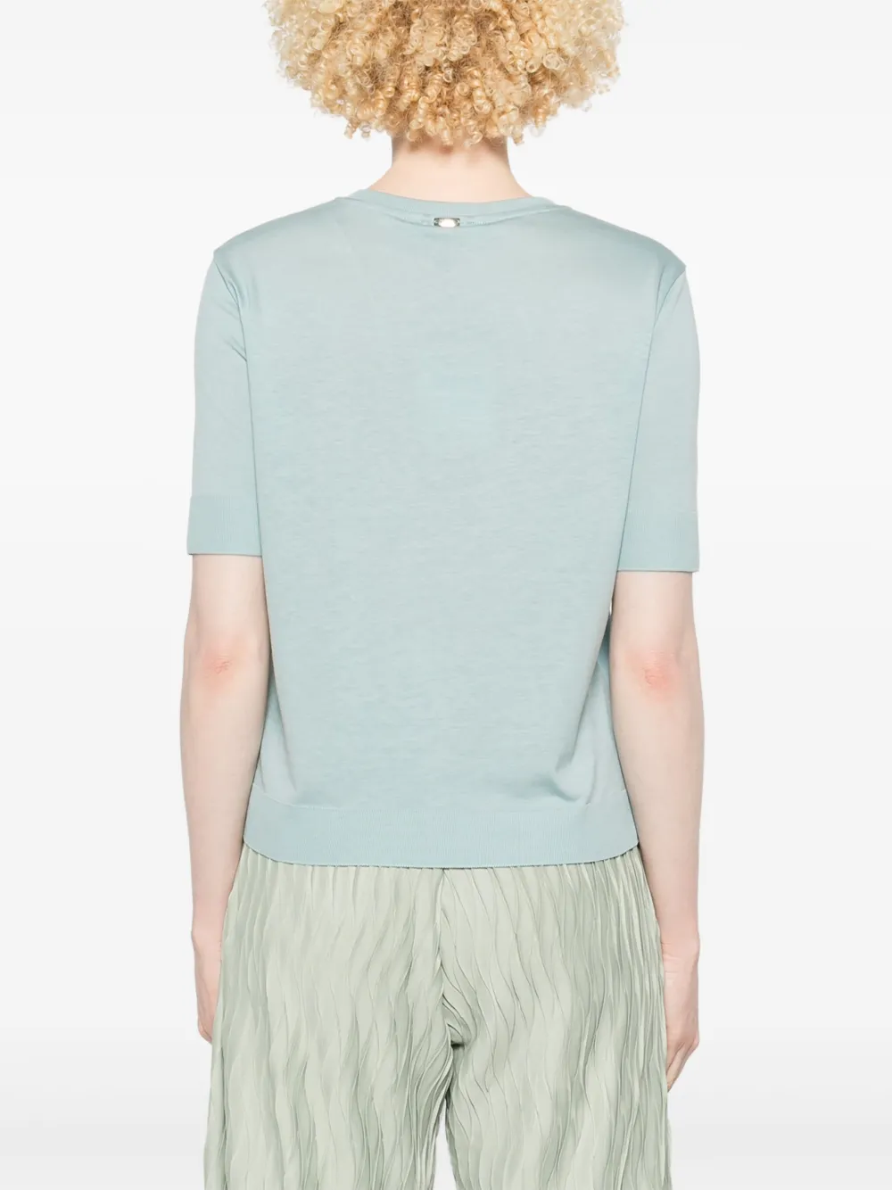 Herno T-shirt met vlakken Blauw