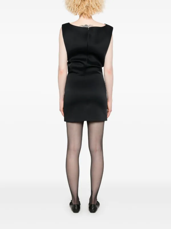 knee length dresses for ladies Khaite | Black Viscose Blend Merith Mini Dress | Women main image 0