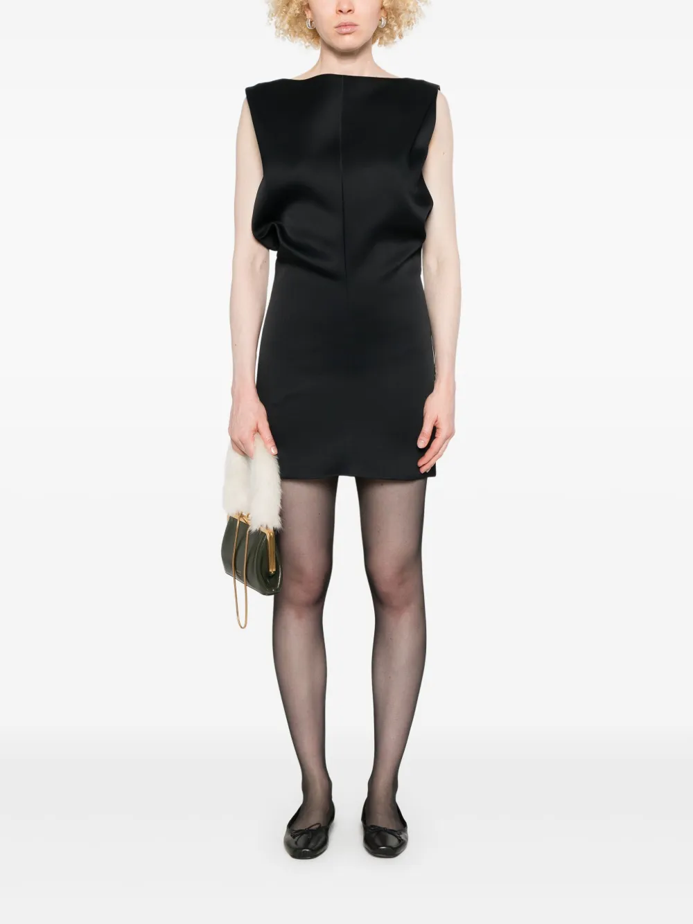 KHAITE Toma mini dress - Zwart